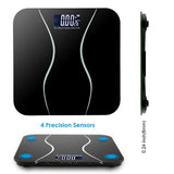 400lb Digital Body Weight Scale Bathroom Fitness Backlit LCD Display + 2 Battery